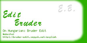 edit bruder business card